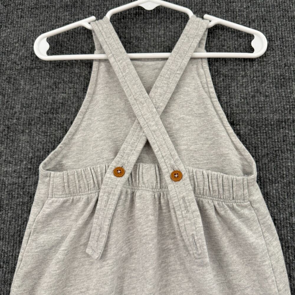 Nordstrom Baby French Terry Jumpsuit Overalls 18-24 Months Gray Organic Cotton - Picture 4 of 7